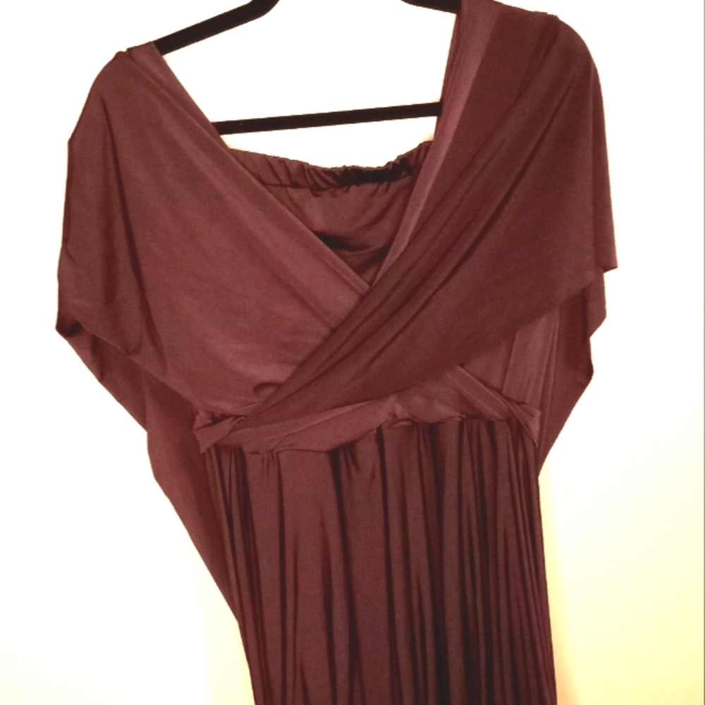 Ashley Stewart Convertible Dress, Chocolate Brown